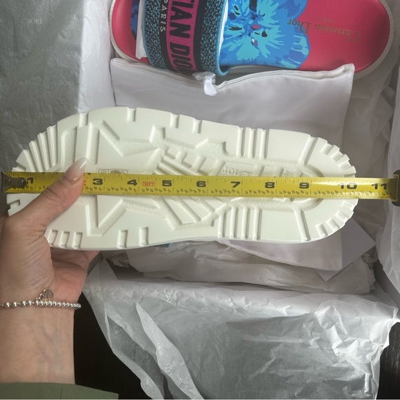 Dior Dway Pink and Blue Slide Sandals - Picture 6 of 7